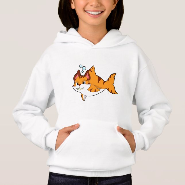 Tiger cat as Shark in Vatten.PNG T Shirt (Framsida)