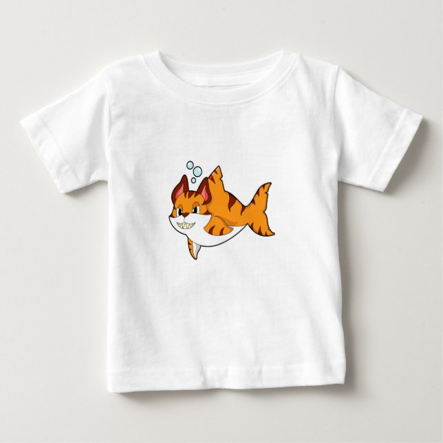 Tiger cat as Shark in Vatten.PNG T Shirt (Framsida)