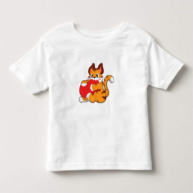 Tiger cat at Kärlek with Heart.PNG T Shirt (Framsida)
