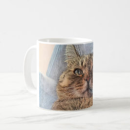 Tiger Cat Illustration Design Kaffemugg