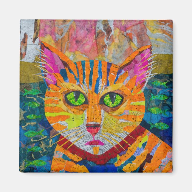 Tiger Cat Magnet (Framsidan)