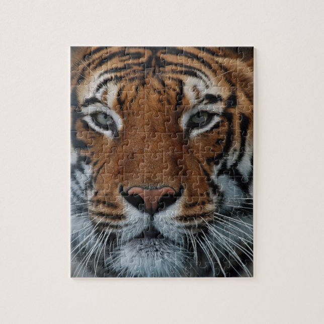 Tiger Cat Rand Jungle Mist Animal Pussel (Vertikal)