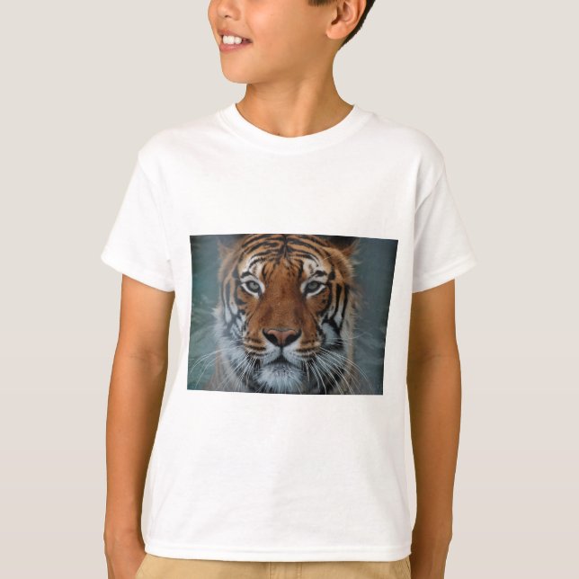 Tiger Cat Rand Jungle Mist Animal Tee Shirt (Framsida)