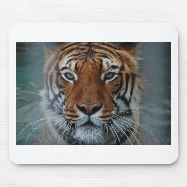 Tiger Cat Ränder Djungeldunst Djur Musmatta (Framsidan)