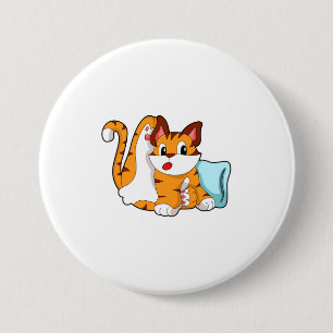 Tiger cat with Pillow Knapp