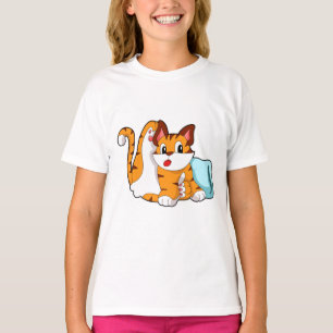 Tiger cat with Pillow T Shirt