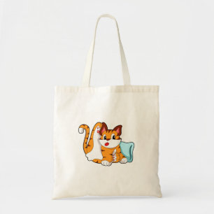 Tiger cat with Pillow Tygkasse