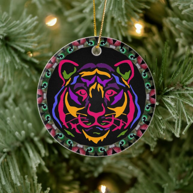 Tiger Ceramic Ornament (Träd)