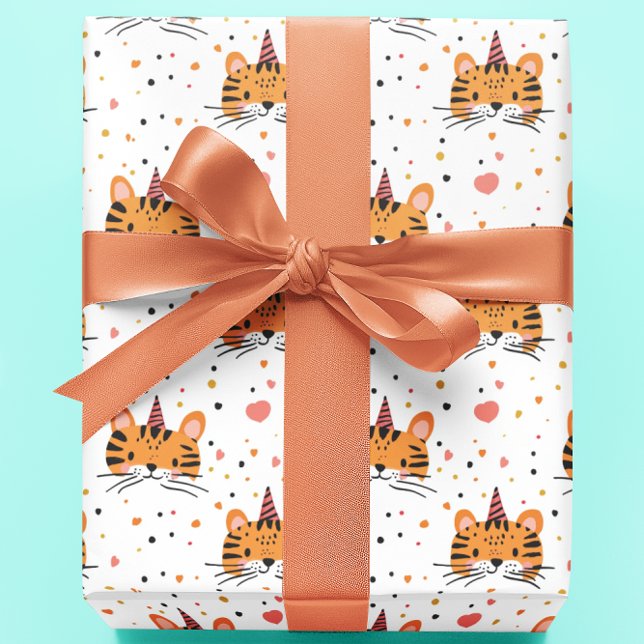 Tiger Child Birthday Presentpapper (Skapare uppladdad)