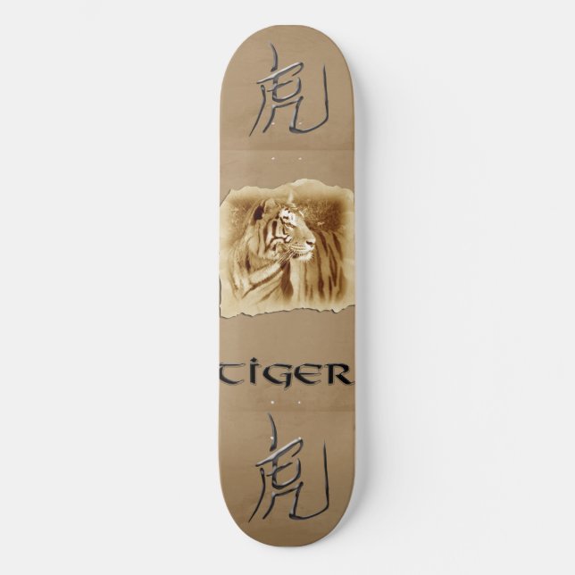 Tiger-China Horoscope/Astrology Skateboard Bräda 19,5 Cm (Framsida)