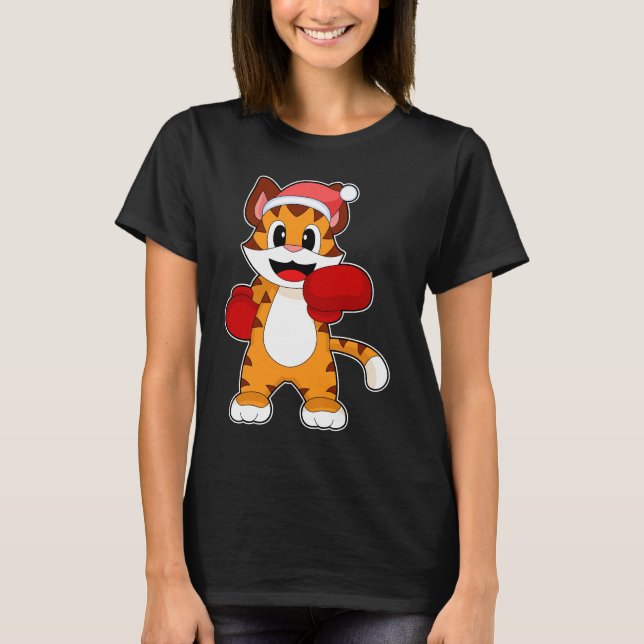 Tiger Christmas Boxare T Shirt (Framsida)