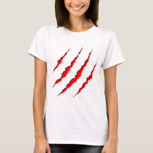 Tiger Claw Marks T-Shirt – Vild Grafik T-Shirt