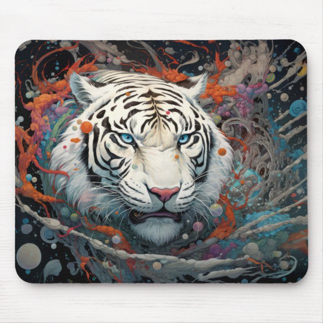 Tiger Colorful Animal Enchanting Musmatta (Framsidan)