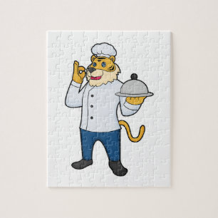 Tiger Cook Chef hat Platter Pussel