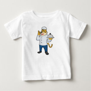 Tiger Cook Chef hat Platter T Shirt