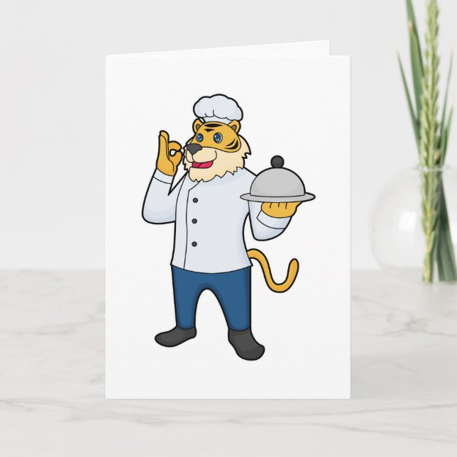 Tiger Cook Chef hatt Fat Kort (Framsida)