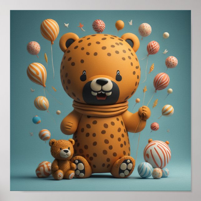 Tiger Cute baby Poster (Framsidan)
