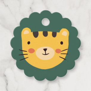 Tiger Cute Birthday Gift Gåvor Etiketter