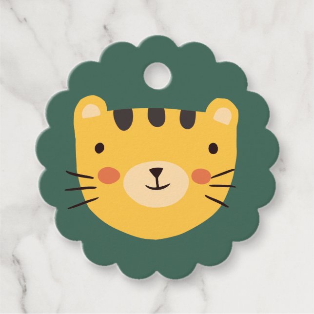 Tiger Cute Birthday Gift Gåvor Etiketter (Framsida)
