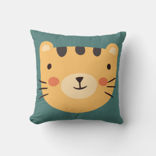 Tiger Cute Grönt plantskolor i Baby rum Kudde