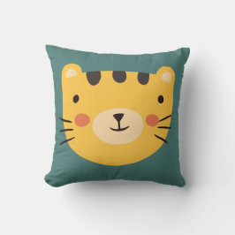 Tiger Cute Grönt plantskolor i Baby rum Kudde