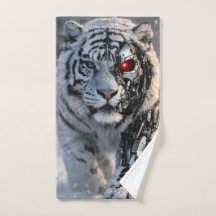 Tiger cybernetisk vilda djur sci-fi konst