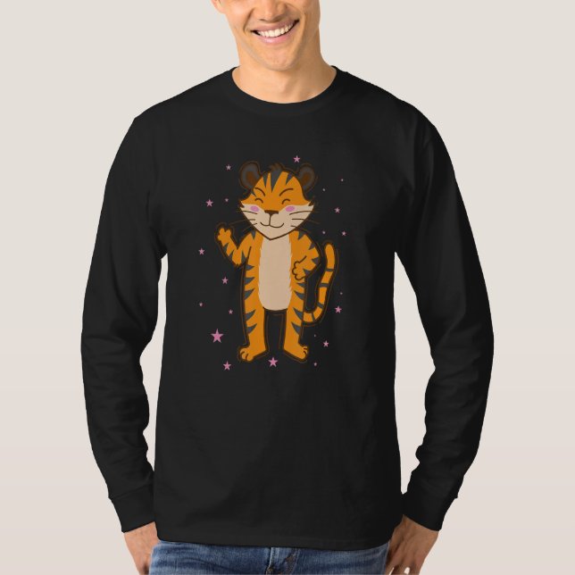 Tiger dancing Zoo big Cat T Shirt (Framsida)