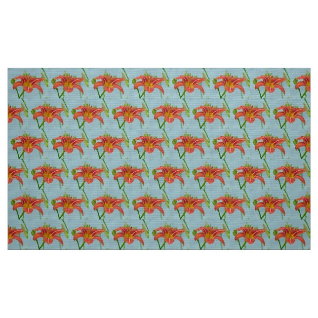 Tiger Daylily Tyg (Fat Quarter)