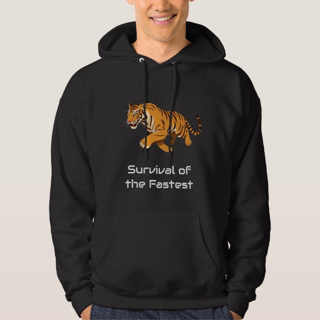 Tiger – De snabbastes överlevnad Hoodie (Framsida)