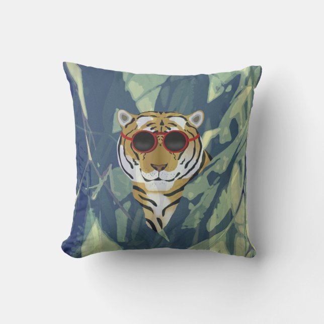 Tiger Dekorativ kudde utanför dörren (Framsida)