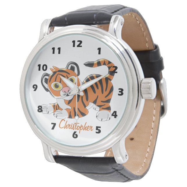 Tiger Design Personalised Armbandsur (Vinklad)
