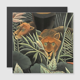 “Tiger - detalj från Drömmen” av Henri Rousseau Magnetisk Inbjudningskort