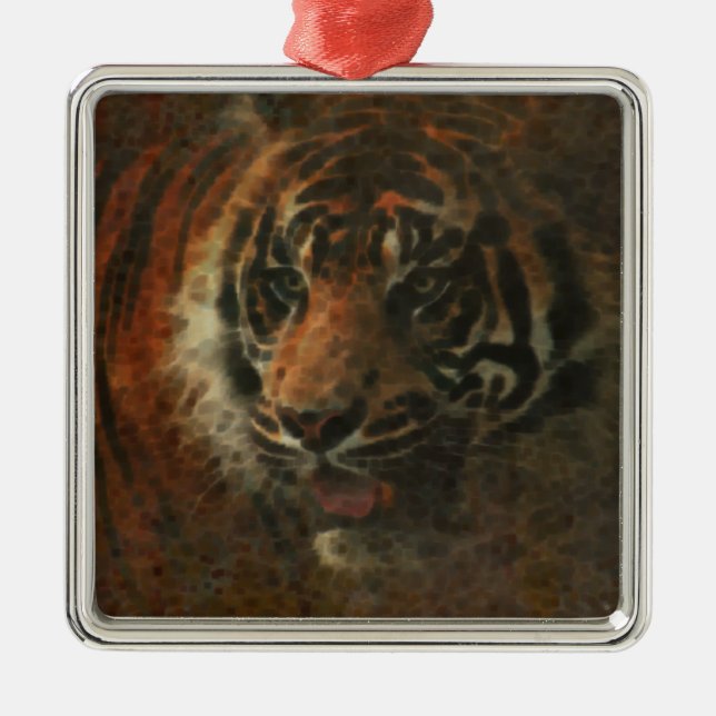Tiger Digital Art Julgransprydnad Metall (Framsidan)