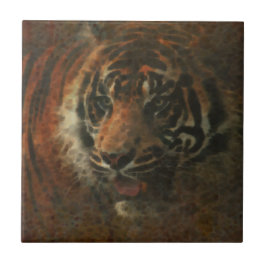 Tiger Digital Art Kakelplatta