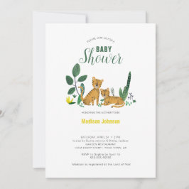 Tiger Djungel Tjej Djur | Baby Shower Kort