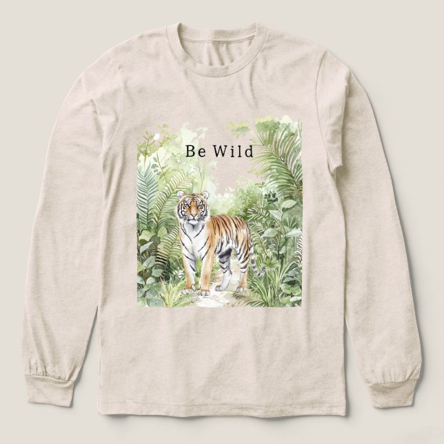 Tiger Djungel Vild T Shirt (Design framsida)