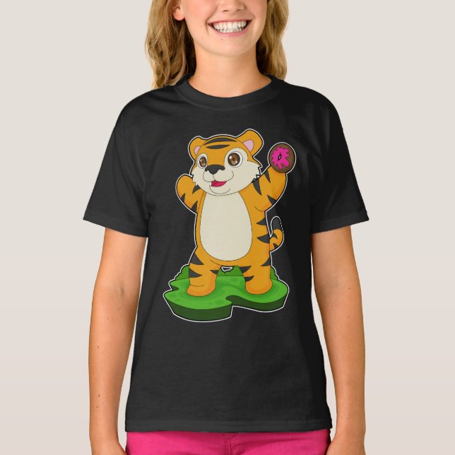 Tiger Donut T Shirt (Framsida)