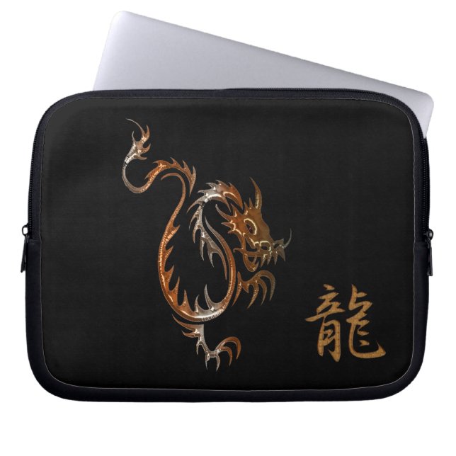 Tiger Dragon & Kanji for Dragon Laptop sleeve (Framsidan)