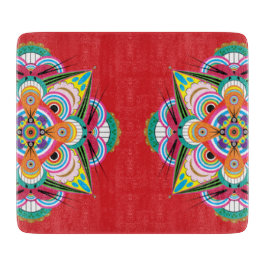 Tiger Dragon Mandala Glass Clearboard 7,5 x 6,5