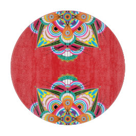 Tiger Dragon Mandala Glass-skärningspåläggning