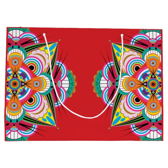 Tiger Dragon Mandala Large Gift Bag (Baksidan)
