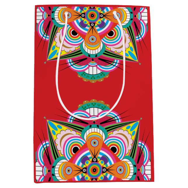 Tiger Dragon Mandala Medium Gift Bag (Framsidan)