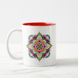 Tiger Dragon Mandala Mugg