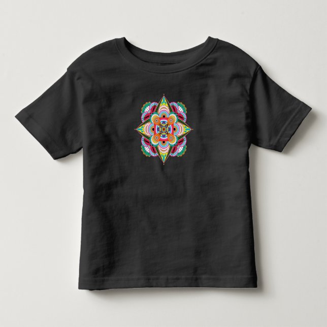 Tiger Dragon Mandala Småbarn T-Shirt (Framsida)