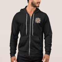 Tiger Dragon Mandala Unisex Zip Hoodie