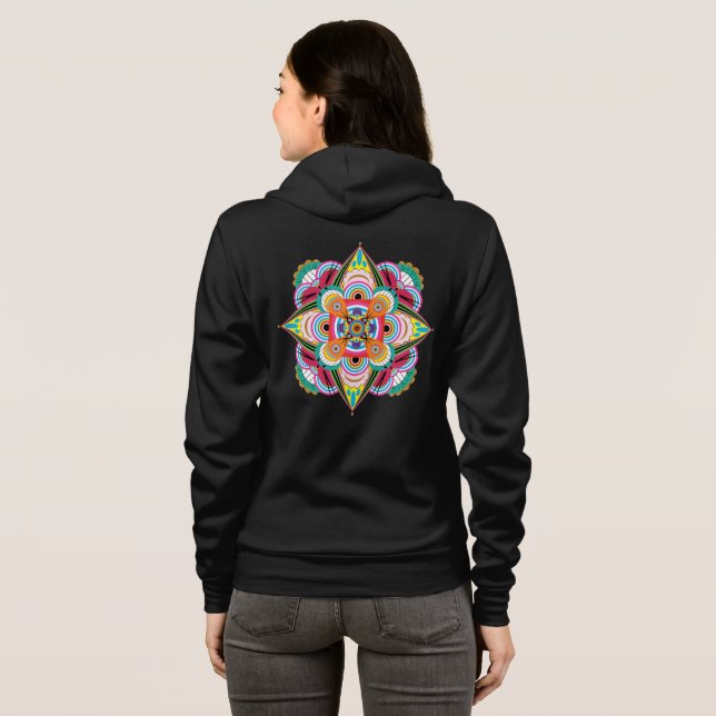 Tiger Dragon Mandala Zip Hoodie T Shirt (Hel baksida)