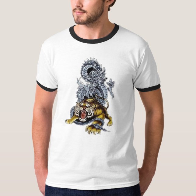 Tiger & drakeslagsmål t-shirt (Framsida)