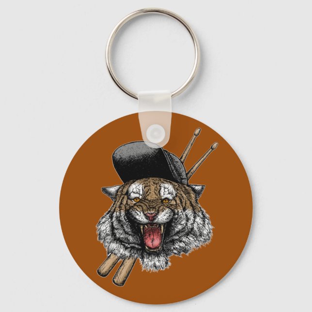 Tiger Drummer Nyckelring (Framsida)