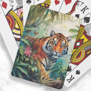 Tiger Dschungel Målning Casinokort