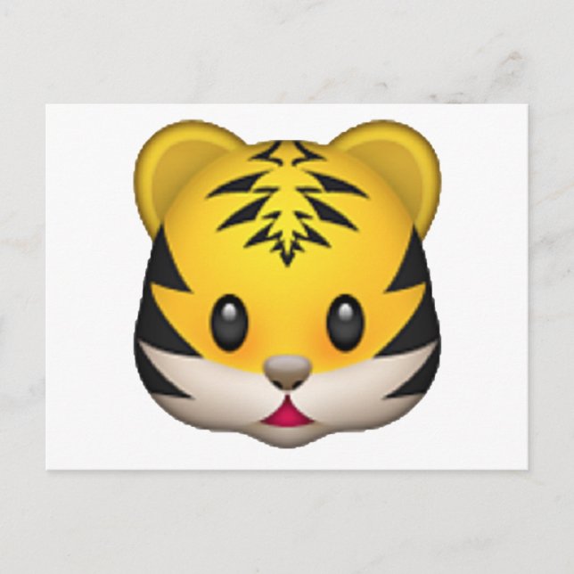 Tiger - Emoji Vykort (Framsida)